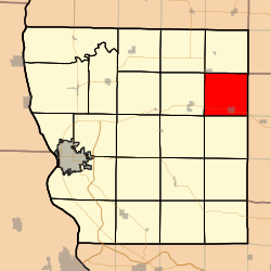 Map highlighting Clayton Township, Adams County, Illinois